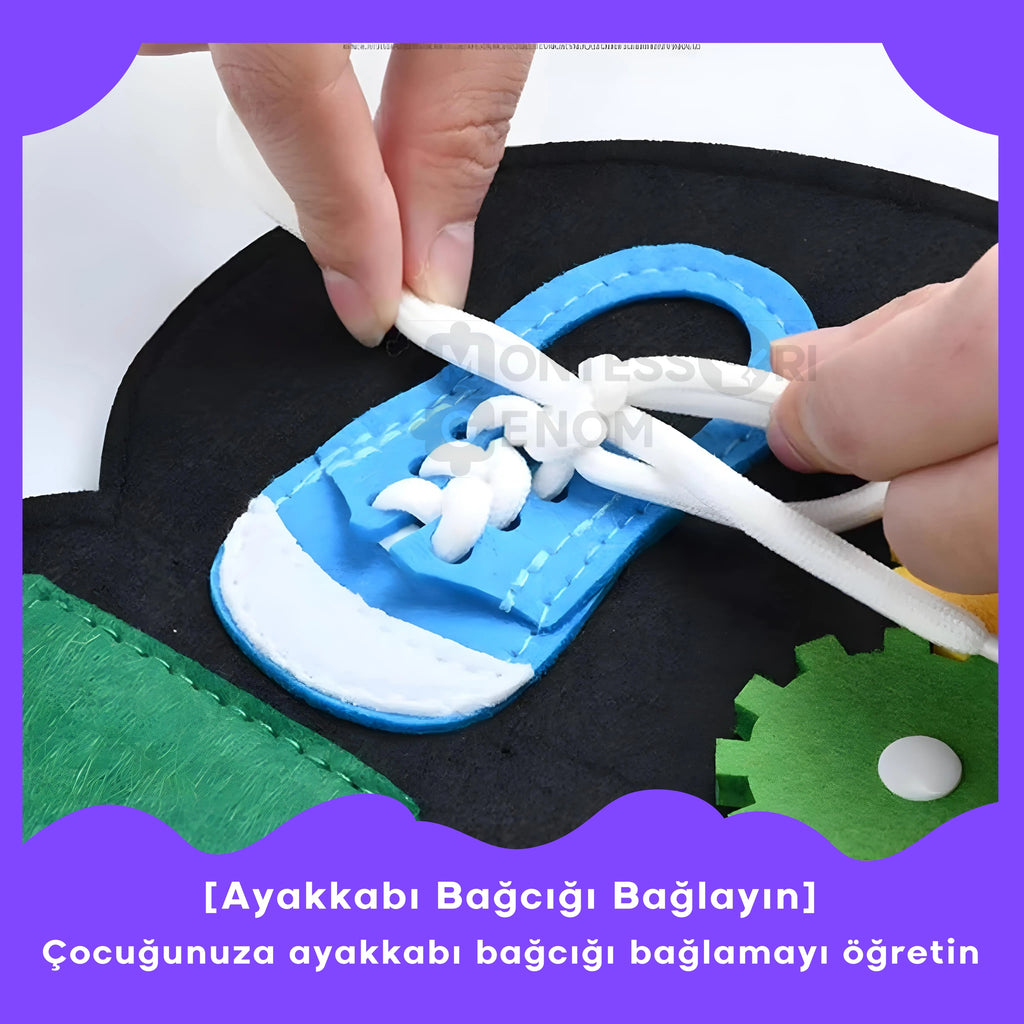 3 Seçenekli Eğitici Keçe Yaşam Becerileri Öğrenme Kitabı