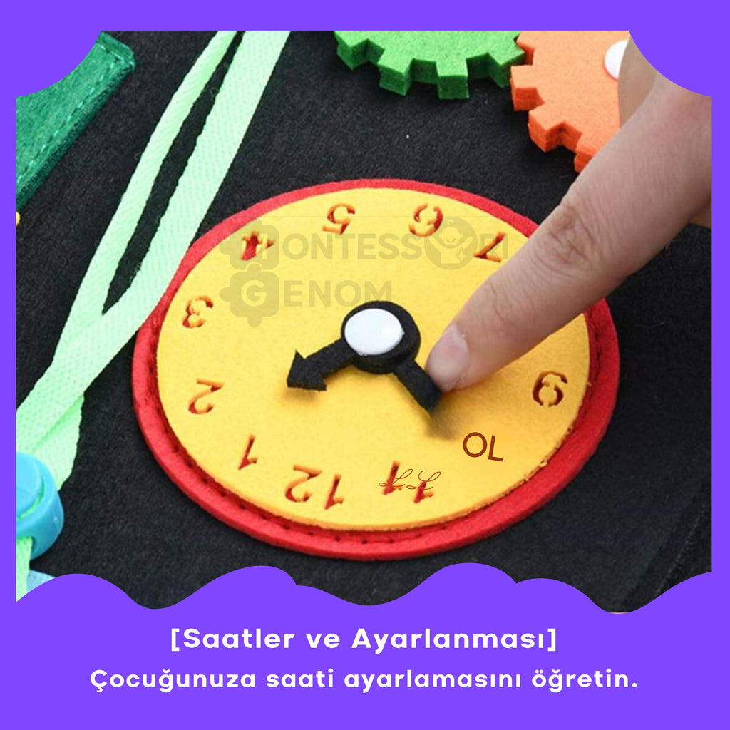 3 Seçenekli Eğitici Keçe Yaşam Becerileri Öğrenme Kitabı
