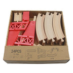 Eğitici Ahşap Tren Rayı Oluşturma Seti - Montessori Genom - #montessorigenomtr# - montessoritr - montessori