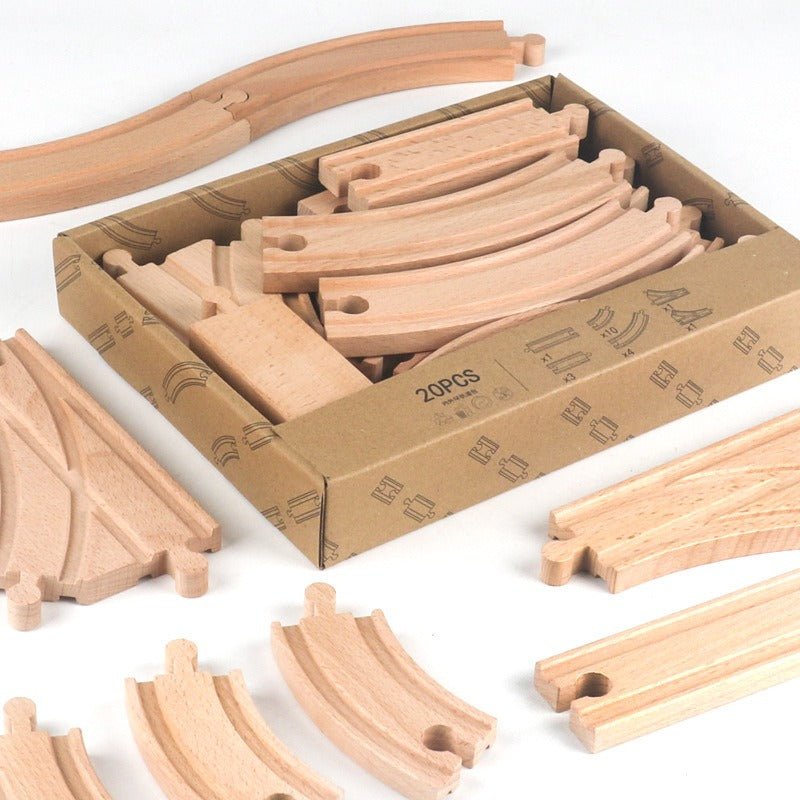 Eğitici Ahşap Tren Rayı Oluşturma Seti - Montessori Genom - #montessorigenomtr# - montessoritr - montessori
